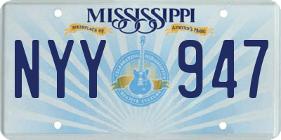 MS license plate NYY947