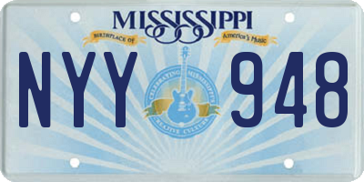 MS license plate NYY948