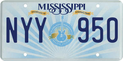 MS license plate NYY950