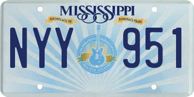 MS license plate NYY951