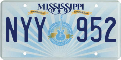 MS license plate NYY952