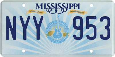 MS license plate NYY953