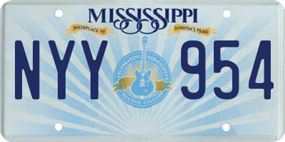 MS license plate NYY954