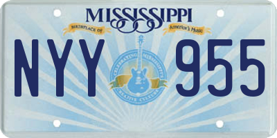 MS license plate NYY955