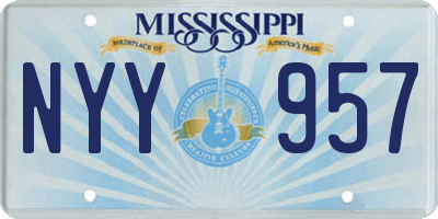 MS license plate NYY957