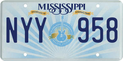 MS license plate NYY958
