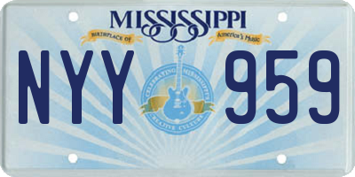 MS license plate NYY959