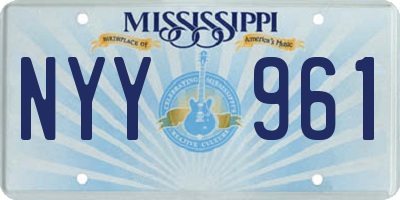 MS license plate NYY961