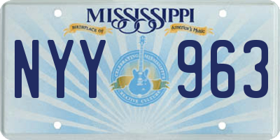 MS license plate NYY963