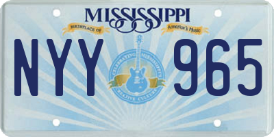 MS license plate NYY965