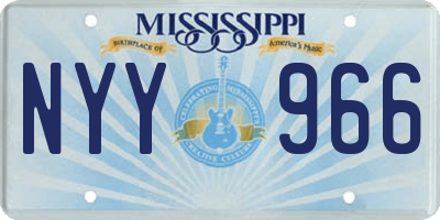 MS license plate NYY966