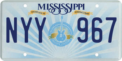 MS license plate NYY967