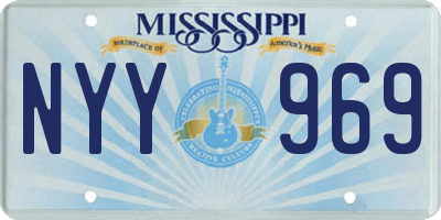 MS license plate NYY969