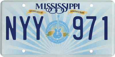 MS license plate NYY971