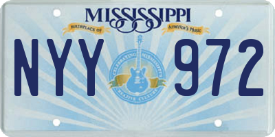 MS license plate NYY972
