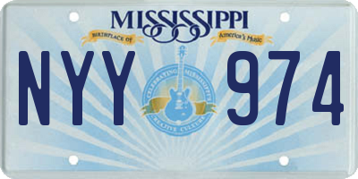 MS license plate NYY974