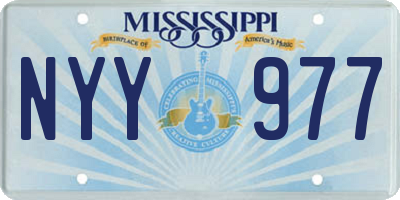 MS license plate NYY977