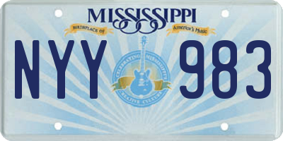 MS license plate NYY983