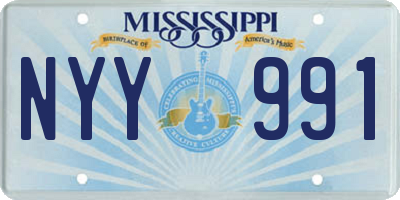 MS license plate NYY991
