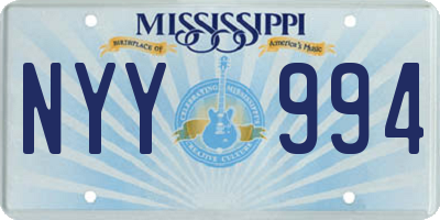 MS license plate NYY994