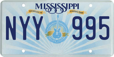 MS license plate NYY995