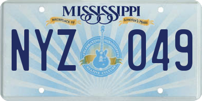 MS license plate NYZ049