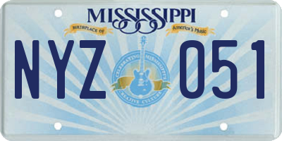 MS license plate NYZ051