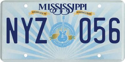 MS license plate NYZ056