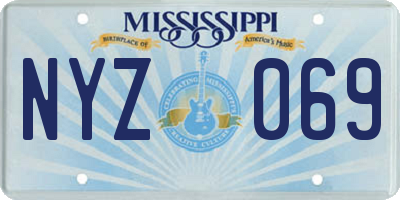 MS license plate NYZ069