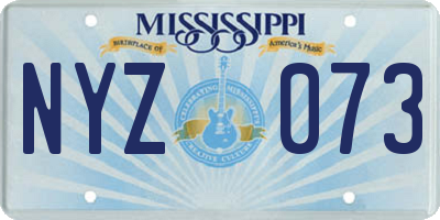 MS license plate NYZ073