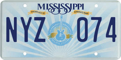 MS license plate NYZ074
