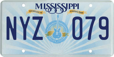 MS license plate NYZ079
