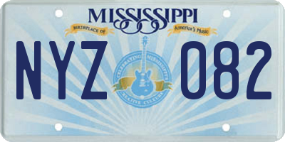 MS license plate NYZ082