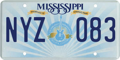 MS license plate NYZ083