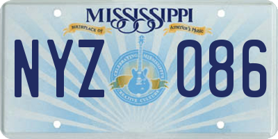 MS license plate NYZ086