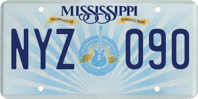 MS license plate NYZ090