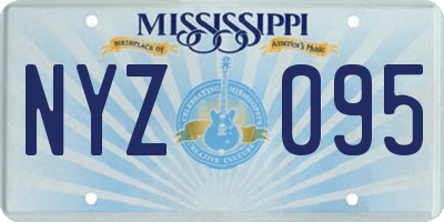 MS license plate NYZ095