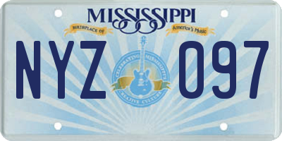 MS license plate NYZ097
