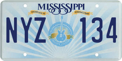 MS license plate NYZ134