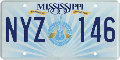 MS license plate NYZ146