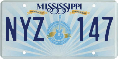 MS license plate NYZ147