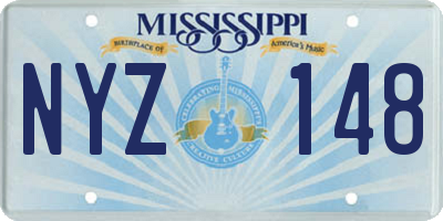 MS license plate NYZ148