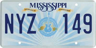 MS license plate NYZ149