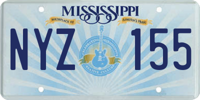 MS license plate NYZ155