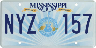 MS license plate NYZ157