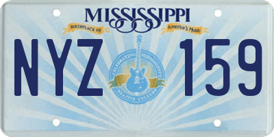 MS license plate NYZ159