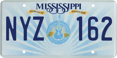 MS license plate NYZ162