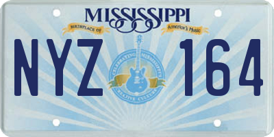 MS license plate NYZ164