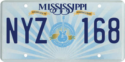 MS license plate NYZ168