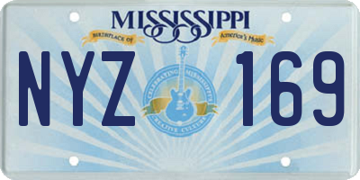 MS license plate NYZ169